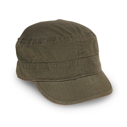 Goorin Bros. private cotton cadet cap Back label Olive right side view